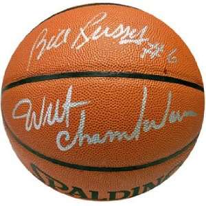   Bill Russell Signed Ball   & Wilt Chamberlain I 0