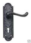 Black Antique Iron Lever Lock Handles Turnberry JAB300 items in Door 