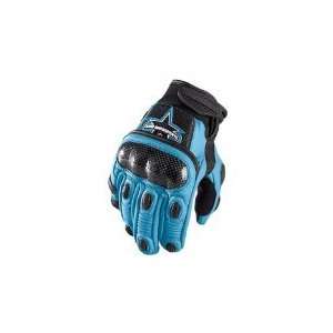 Icon Womens Merc Short Gloves Color: Light Blue Size: Large L 3321 