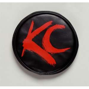 KC HiLites KCH 5110 Light Cover Pair Blk with Red KC Logo 6 in. Round 