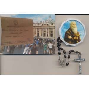  Saint Benedict Wood Rosary w/Case Truly Blessed by Pope Benedict XVI 