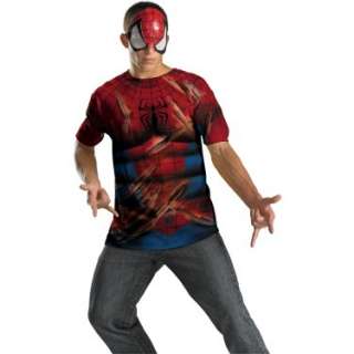 Halloween Costumes Spider Man Shirt And Mask Adult Costume