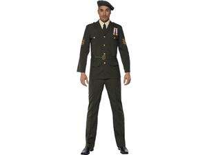 Wartime Solder Officer Special Ops Green Beret Suit Uniform Costume 