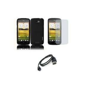 Mobile) Premium Combo Pack   Black Silicone Soft Skin Case Cover 