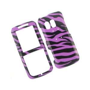  Plastic Phone Design Cover Case Purple Zebra For Samsung Messager 