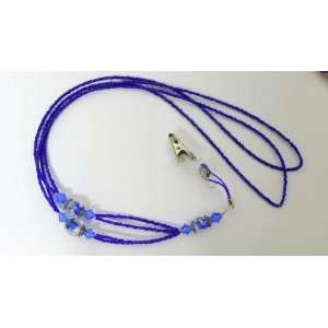    Purple Beads Fashion ID & Eyeglass Necklace