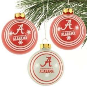  Alabama Crimson Tide Traditional Ornaments 3 Pack Sports 