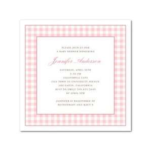 Baby Shower Invitations Gingham Charm Ballet By Fine Moments Baby