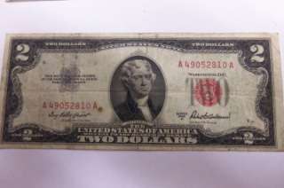 1953 A 1953 A 1953 C SERIES $2 TWO DOLLAR BILL (RED SEAL) 3 LOT  