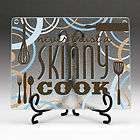 Tempered Glass Clear Cutting Board & Stand 8x10 Skinny Cook