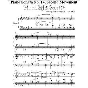  Moonlight Sonata 2nd Movement Beethoven Intermediate Piano 