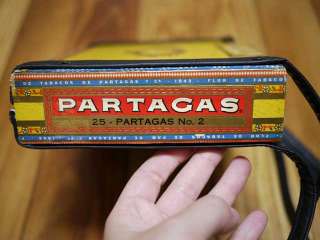 Vtg PARTAGAS Cuban Cigar Box Handmade Shoulder Purse  