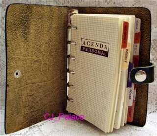 Leather Diary Daily Planner Organizer Agenda NoteBook Appointment 