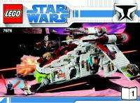 INSTRUCTIONS ONLY LEGO Star Wars Republic Attack Gunship set 7676 FREE