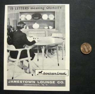 Vintage 1957 Jamestown Lounge Co New York Furniture Dining Table 50s 