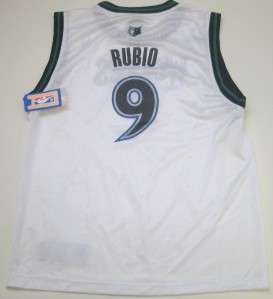 NBA Adidas Minnesota Timberwolves Ricky Rubio Youth White Jersey 