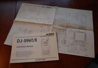 Alinco DJ 596T/E Instruction Manual ORIGINAL + Schematic Diagram 