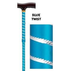  Aluminum Folding Cane, Blue Twist Design: Health 