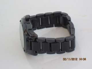 AK Anne Klein 10/9181 Womens Black Ion Plated Bracelet Resin Linked 