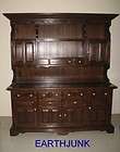 Ethan Allen Antiqued Old Tavern Pine Collection Large China Cabinet 