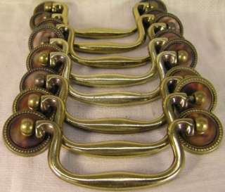 12 Vintage Brass Handles or Pulls