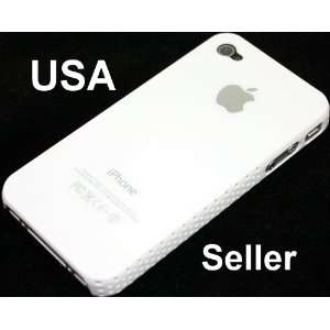 iPhone 4 4G Snap on Apple Logo Air Jacket Case White Cell 