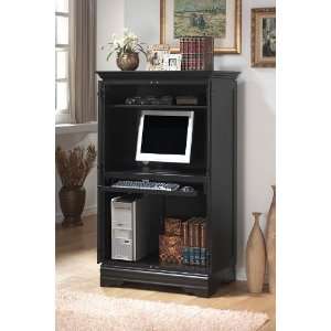   Black Computer Cabinet Armoire Desk Workstation