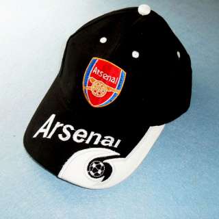 New Black Arsenal Football Club Team FC Soccer Hat Cap  