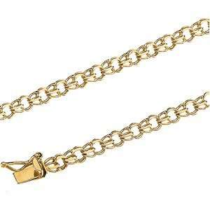  14K Yellow Gold Solid Baby Charm Bracelet   7 inches 