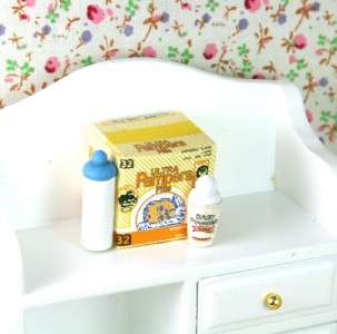 Dollhouse Miniature Nursery Baby Napkin Milk Bottle  