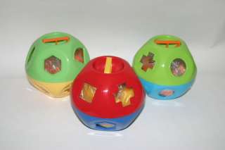 New Tupperware Classic Baby Shape O Toy Sorter Blocks Ball Colors 10 