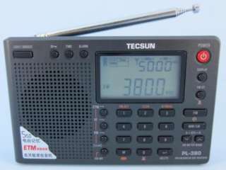 TECSUN PL 380 Black FM Stereo/AM World Band DPS Radio  