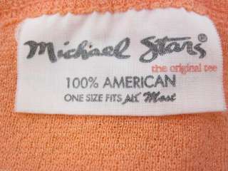 LOT 2 MICHAEL STARS & 3 DOTS Orange Black Shirts Sz. L  