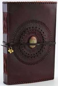 Large God`s Eye Leather Blank Book Journal Book of Shadows Grimoire 