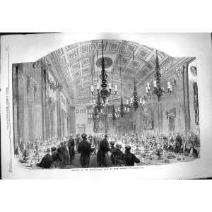  1861 BANQUET FISHMNONGERS HALL LORD MAYORS DAY