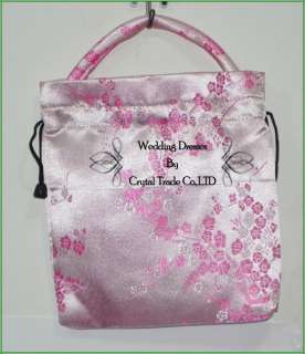   Pink Handbag Wedding Bridal Dress Accessories Bag Wallet Purse  