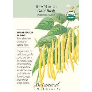  3139 Bean Bush Gold Rush Organic Seed Packet Patio, Lawn & Garden