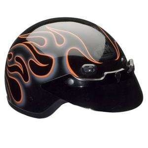 Bell Shorty Helmet   2X Small/Gloss Orange Flames Matte 