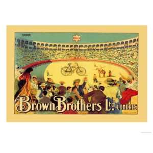  Brown Brothers Bicycles Giclee Poster Print by J. Muntanya 