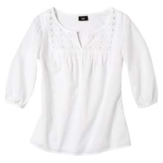 Mossimo® Womens Peasant Top with Eyelet Piecing   Assorted Colors 