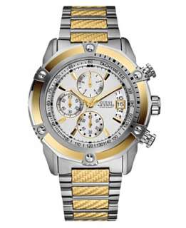 GUESS Watch, Mens Chronograph Two Tone Bracelet U18507G1   Brands 