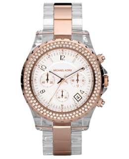 Michael Kors Watch, Womens Clear Acetate Bracelet MK5323   Jewelry 