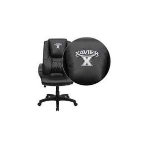   University Bears Embroidered Black Leather Executive Office Chair