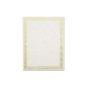    Geographics Blank Serpentine Gold Foil Certificate