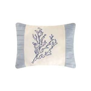    Treasures by the Sea Blue Coral Throw Pillow