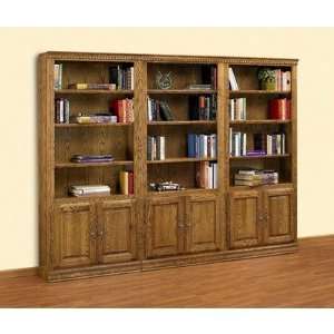   Tall 3 Piece Wall Bookcase with Doors Finish Light Furniture & Decor