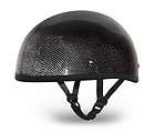 DOT Daytona Helmets REAL Carbon Fiber Skull Cap Motorcycle Half Helmet