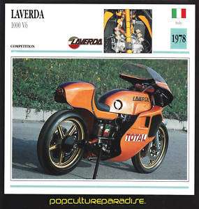 1978 LAVERDA 1000 V6 Italian Bike ATLAS MOTORCYCLE CARD  