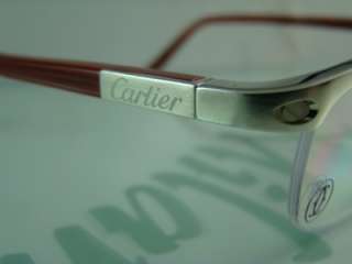 100%AUTHENTIC CARTIER RED PLATINUM T8100811 Half Rim Eyeglasses Frame 
