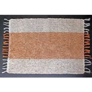  Zen Vetiver Placemats, Rust Brown/Orange, A Set of 6 Tied 